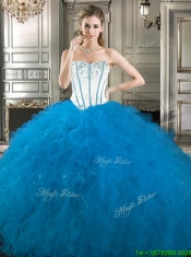 New Style Big Puffy Detachable Quinceanera Dresses with Beading and Ruffles