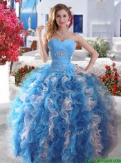 New Style Big Puffy Detachable Quinceanera Dresses with Beading and Ruffles
