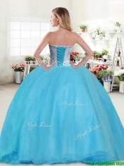 Perfect Big Puffy Apple Green Quinceanera Dress with Beading