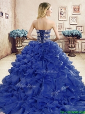 Wonderful Big Puffy Quinceanera Dress with Beading and Ruffles