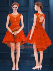 Fashion Sleeveless Lace Clasp Handle Dama Dress for Quinceanera