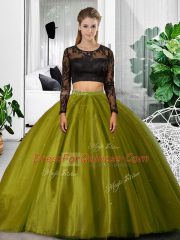 Floor Length Backless Quinceanera Gowns Olive Green for Military Ball and Sweet 16 and Quinceanera with Lace and Ruching