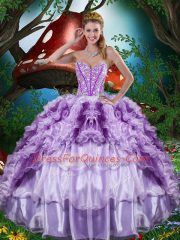 Flirting Floor Length Multi-color Quince Ball Gowns Sweetheart Sleeveless Lace Up
