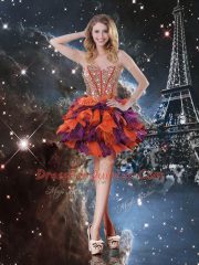 Sleeveless Lace Up Floor Length Beading and Ruffles and Ruffled Layers Sweet 16 Dresses
