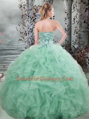 Sleeveless Beading and Ruffles Lace Up Quinceanera Dresses
