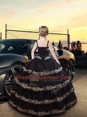 Top Selling Sleeveless Embroidery and Ruffled Layers Lace Up Little Girls Pageant Gowns