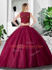 Sumptuous Sleeveless Floor Length Lace and Ruching Zipper 15th Birthday Dress with Teal