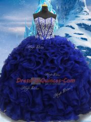 Sleeveless Lace Up Floor Length Beading Sweet 16 Dress