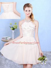 Perfect Sleeveless Lace Lace Up Dama Dress