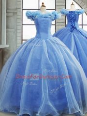 Custom Fit Sleeveless Brush Train Lace Up Pick Ups Quinceanera Dresses