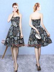 Eye-catching Multi-color Zipper Damas Dress Pattern Sleeveless Knee Length