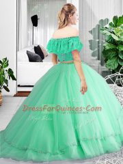 Stunning Burgundy Off The Shoulder Neckline Lace and Ruffles Quinceanera Gowns Sleeveless Lace Up