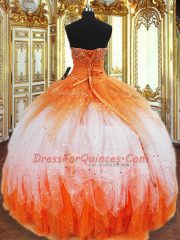Smart Multi-color Sweetheart Lace Up Beading and Ruffles 15 Quinceanera Dress Sleeveless