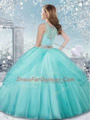 Glamorous Floor Length Clasp Handle Ball Gown Prom Dress for Military Ball and Sweet 16 and Quinceanera with Beading and Lace