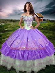 Dazzling Floor Length Ball Gowns Sleeveless Lavender Sweet 16 Quinceanera Dress Lace Up