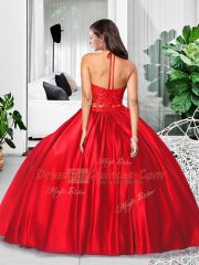 Elegant Fuchsia Two Pieces Lace and Ruching Quinceanera Gowns Zipper Taffeta Sleeveless Floor Length