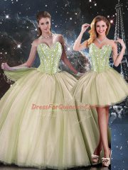 Hot Selling Sweetheart Sleeveless Lace Up Sweet 16 Dress Multi-color Tulle
