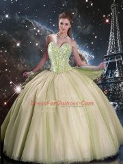 Hot Selling Sweetheart Sleeveless Lace Up Sweet 16 Dress Multi-color Tulle