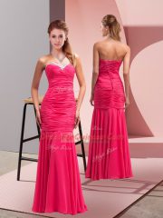 Customized Chiffon Sleeveless Floor Length Prom Dresses and Sequins