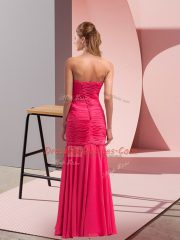 Customized Chiffon Sleeveless Floor Length Prom Dresses and Sequins
