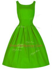 Sleeveless Taffeta Knee Length Lace Up Quinceanera Court of Honor Dress in with Ruching