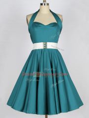 Sleeveless Belt Lace Up Dama Dress for Quinceanera