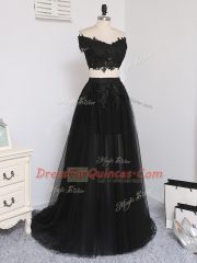 Beading Prom Evening Gown Black Zipper Sleeveless Floor Length