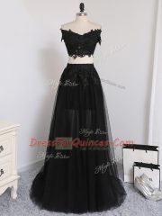 Beading Prom Evening Gown Black Zipper Sleeveless Floor Length