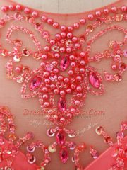 Coral Red 15th Birthday Dress Military Ball and Sweet 16 and Quinceanera with Beading and Lace Sweetheart Sleeveless Brush Train Lace Up