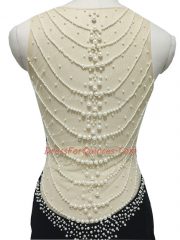 Black Sleeveless Brush Train Beading