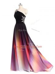 Multi-color Prom Dress Chiffon Brush Train Sleeveless Beading