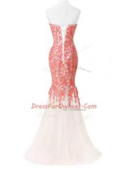 High Quality White Prom Dress Prom and Party and Military Ball with Lace and Appliques Sweetheart Sleeveless Lace Up