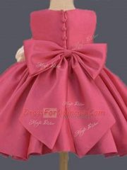 Elegant Mini Length Ball Gowns Sleeveless Hot Pink Flower Girl Dresses for Less Clasp Handle
