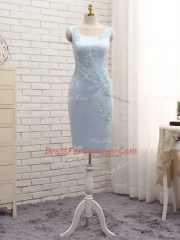 Modest Straps Sleeveless Satin Lace and Appliques Zipper