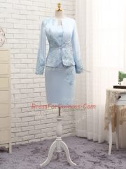 Modest Straps Sleeveless Satin Lace and Appliques Zipper