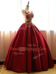 Sleeveless Appliques Lace Up Sweet 16 Dress