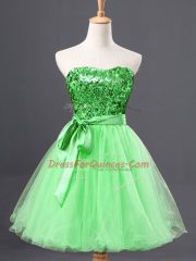 Sweet Sweetheart Sleeveless Dress for Prom Mini Length Sequins Tulle