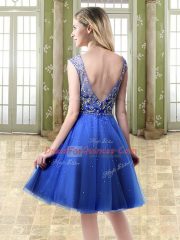 Glorious Sleeveless Beading Backless Prom Gown