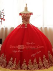 Black Sleeveless Appliques Floor Length Ball Gown Prom Dress