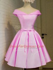 Low Price Cap Sleeves Belt Lace Up Quinceanera Dama Dress