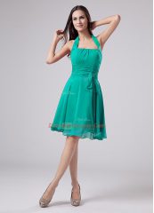 Sumptuous Sleeveless Zipper Knee Length Ruching Prom Party Dress