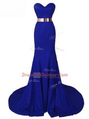 Sweetheart Sleeveless Brush Train Lace Up Homecoming Dress Black Chiffon