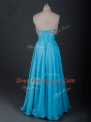 Low Price Sweetheart Sleeveless Chiffon Prom Dresses Beading Lace Up
