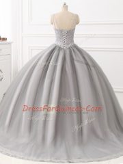 Sleeveless Lace Up Floor Length Beading and Appliques 15 Quinceanera Dress