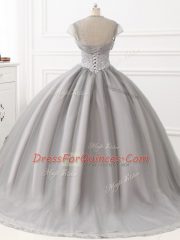 Sleeveless Lace Up Floor Length Beading and Appliques 15 Quinceanera Dress