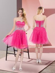 Sleeveless Beading Lace Up