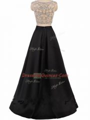 Black Sleeveless Taffeta Zipper Prom Party Dress for Prom and Party and Wedding Party