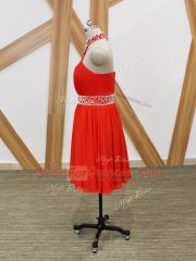 Fabulous Sleeveless Zipper Beading and Ruching Prom Evening Gown