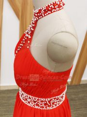 Fabulous Sleeveless Zipper Beading and Ruching Prom Evening Gown