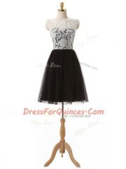Custom Design Sleeveless Lace and Appliques Zipper Dress for Prom